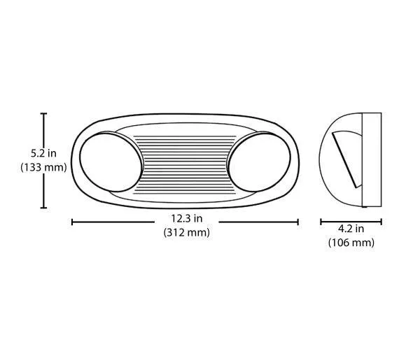 Outdoor Emergency LED Fixture with Battery Backup