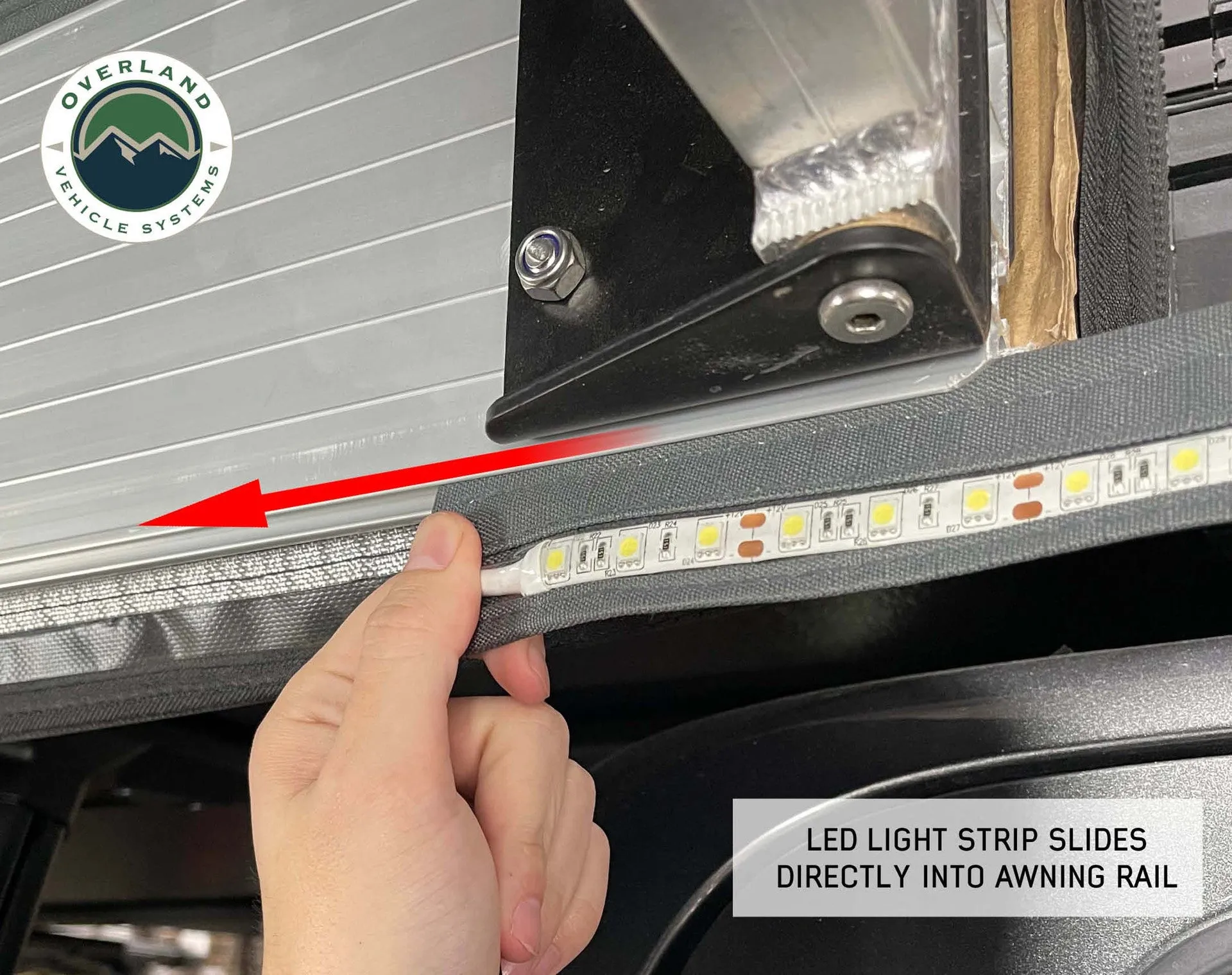 Overland Vehicle Systems Roof Top Tent & Awning Flexible 47" LED Light With Dimmer & Adaptor