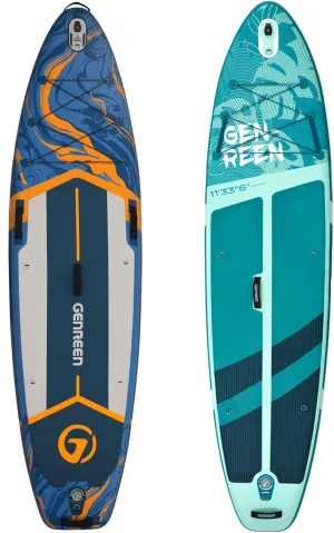 Paddle Board Stand up Paddle Board Inflatable sup Board Newly Improved Monstera Powder Blue Ocean Blue