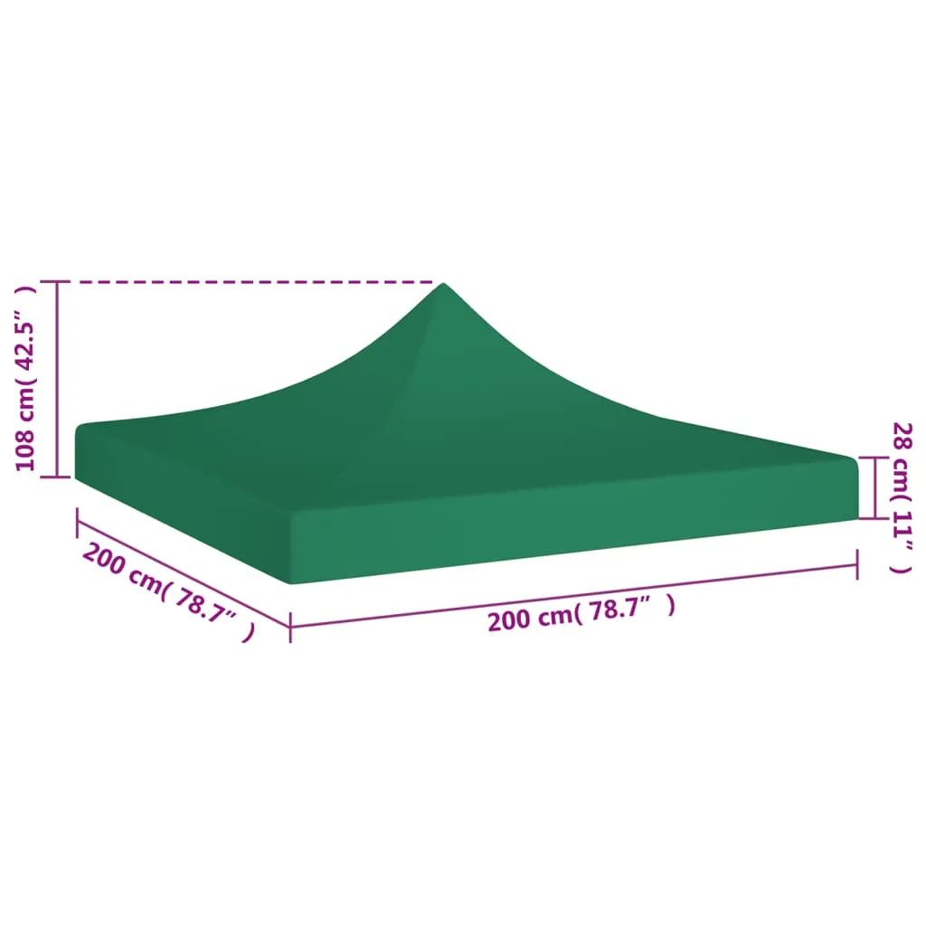 Party Tent Roof 2x2 m Green 270 g/m²