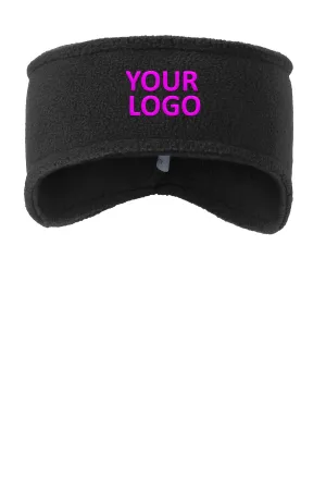 Port Authority R-Tek Stretch Fleece Customized Headbands, Black