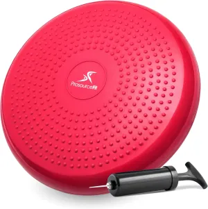 ProsourceFit Core Balance Disc Trainer, 14 Diameter with Pump for Improving Posture, Fitness, Stability