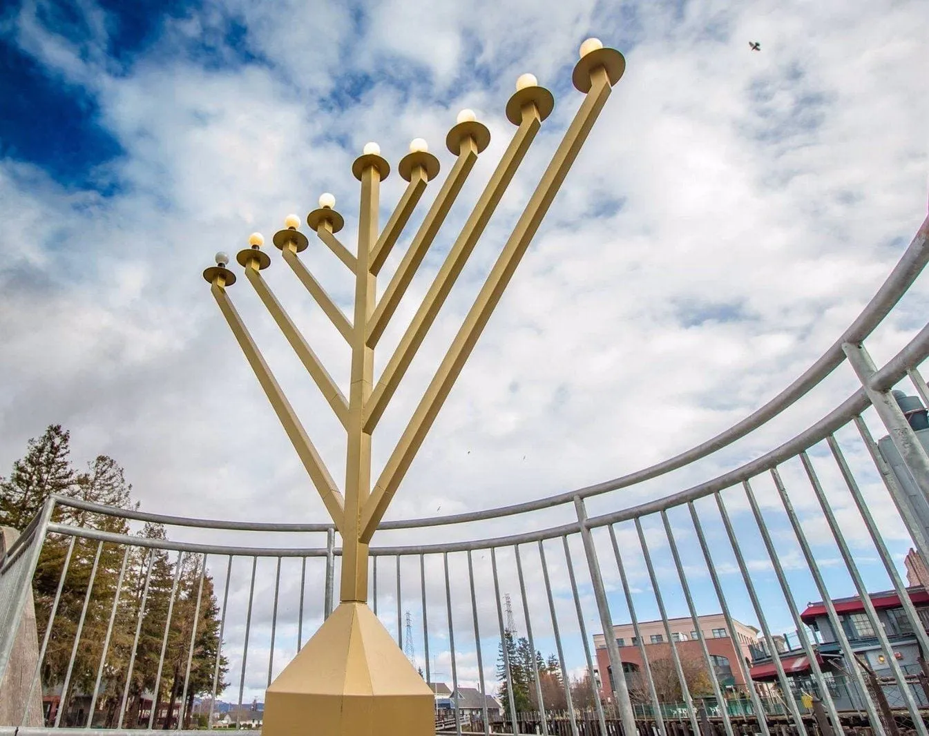 Public Electric Menorah 9 Foot Tall