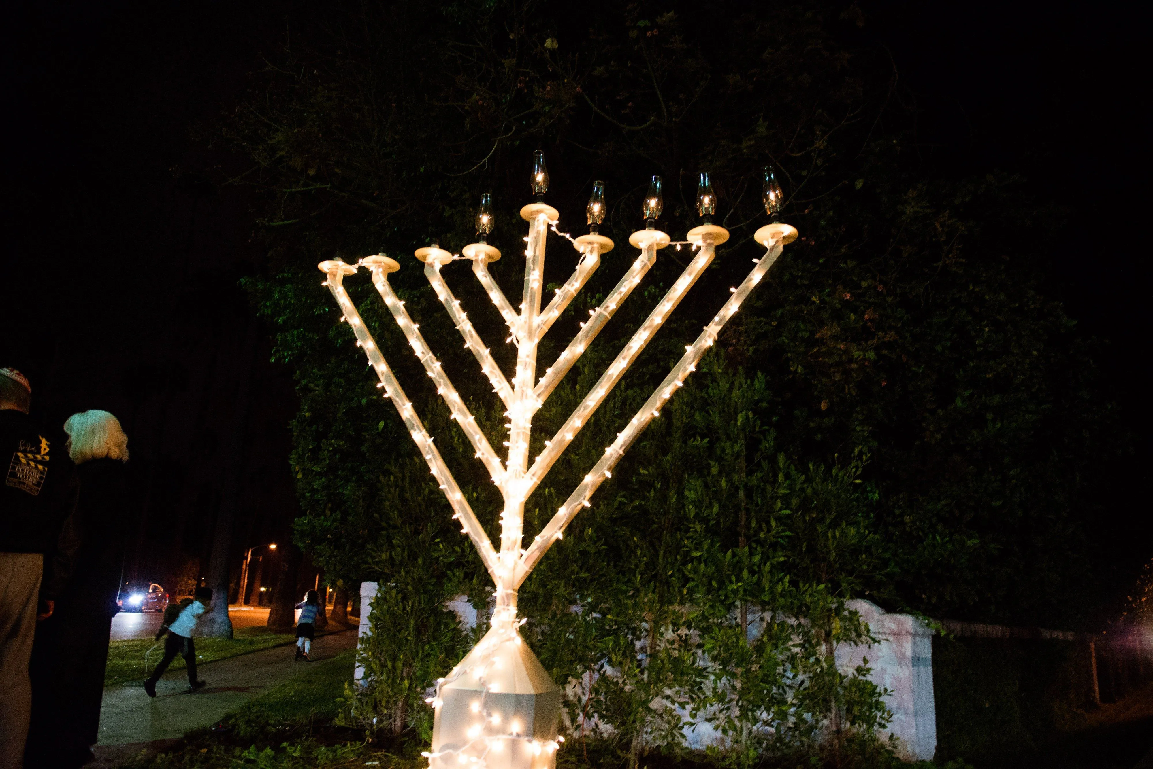 Public Electric Menorah 9 Foot Tall
