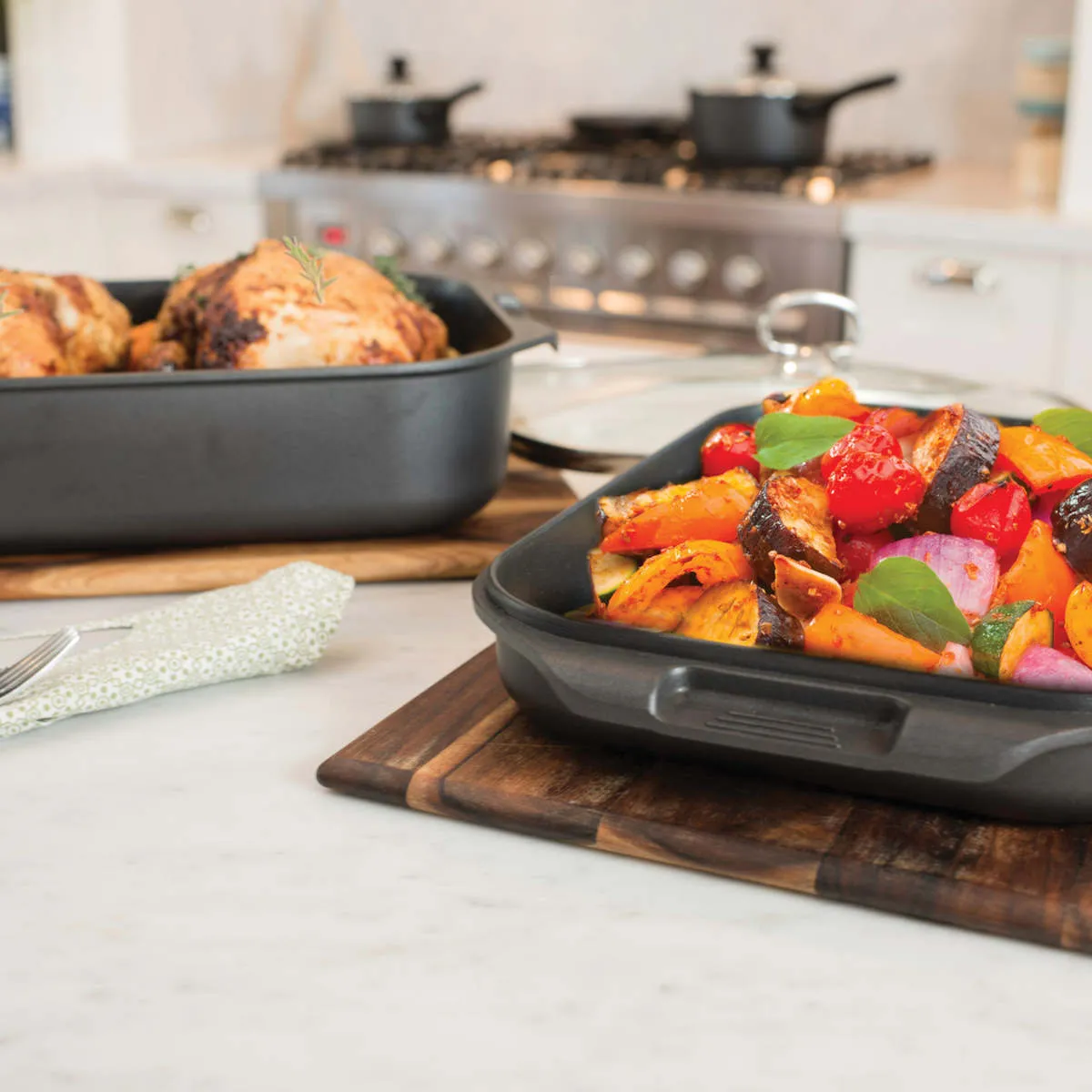 Pyrolux HA  Roast & Grill Set with Glass Lid 3 Piece