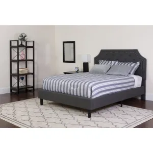 Queen Platform Bed Set-Gray SL-BMF-15-GG