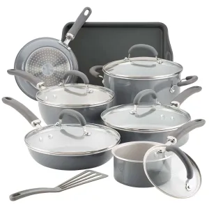 Rachael Ray Nonstick Cookware Set 13 Piece - Gray Shimmer