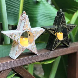 SALE - Star lantern with LED candle (batteries incl)