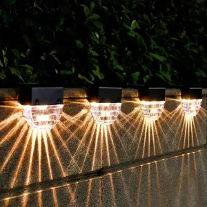 Solar Deck Lights, Outdoor Lighting Backyard Deck Decor Outdoor Step Lights Garden Post Fence