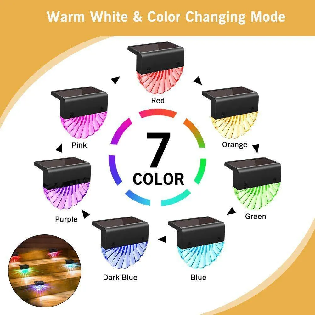 Solar Deck Lights, Outdoor Lighting Backyard Deck Decor Outdoor Step Lights Garden Post Fence
