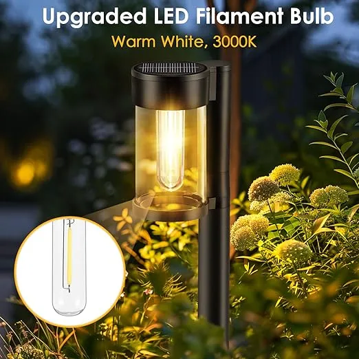 Solar Pathway Lights Outdoor, for Outside Yard Lawn Walkway Driveway Garden Decor