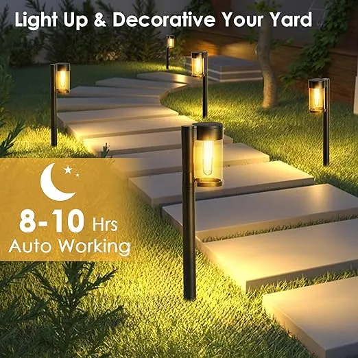 Solar Pathway Lights Outdoor, for Outside Yard Lawn Walkway Driveway Garden Decor
