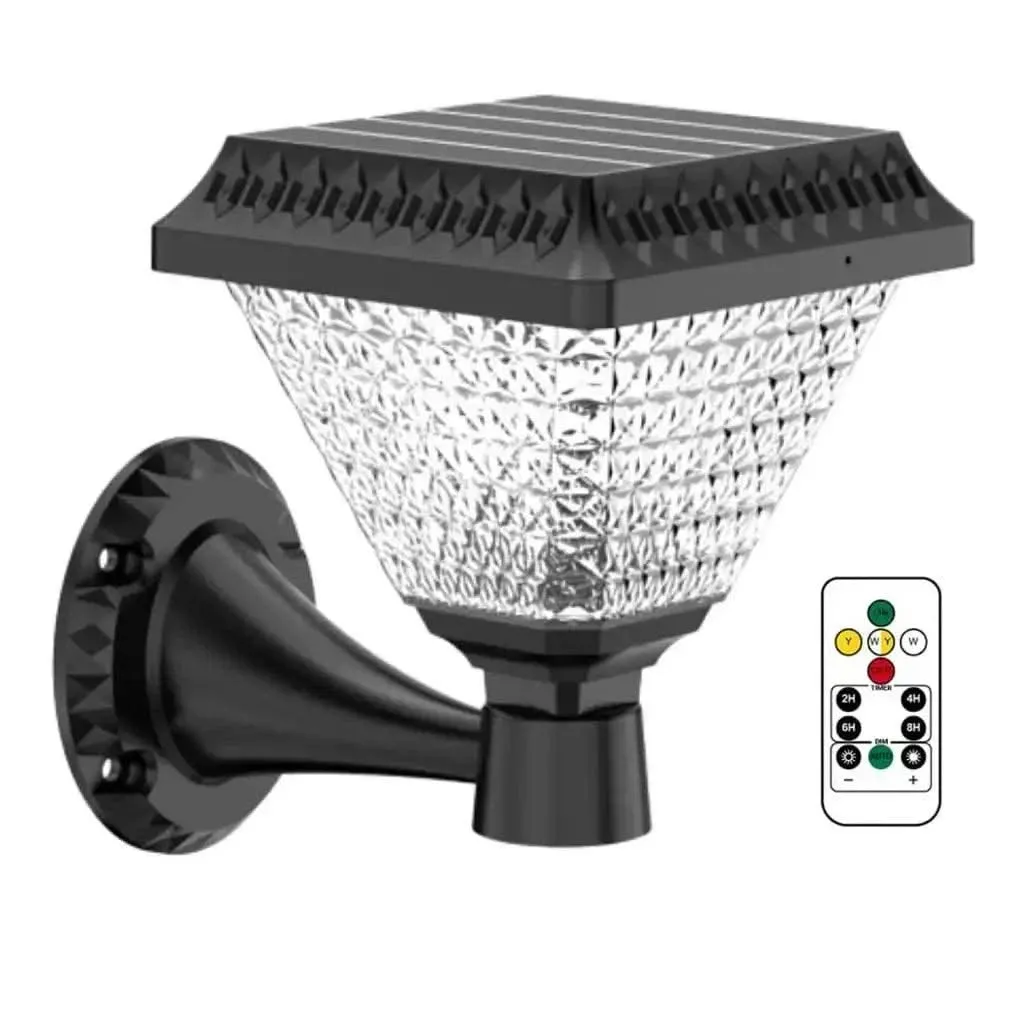 Solar Wall Lights For Home, Garden Outdoor Waterproof Compound Fence LED Lamp Multicolor with Remote
