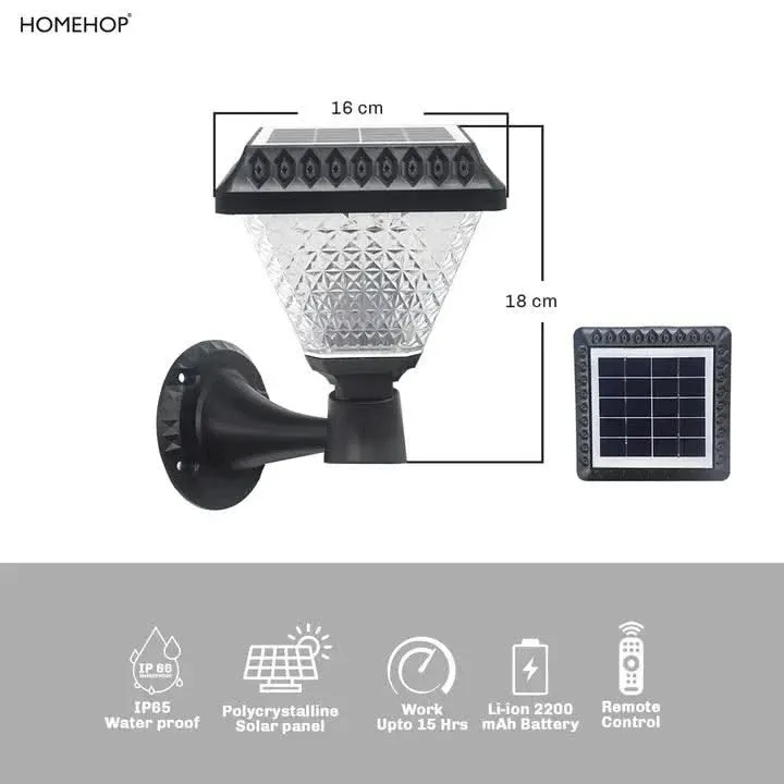 Solar Wall Lights For Home, Garden Outdoor Waterproof Compound Fence LED Lamp Multicolor with Remote