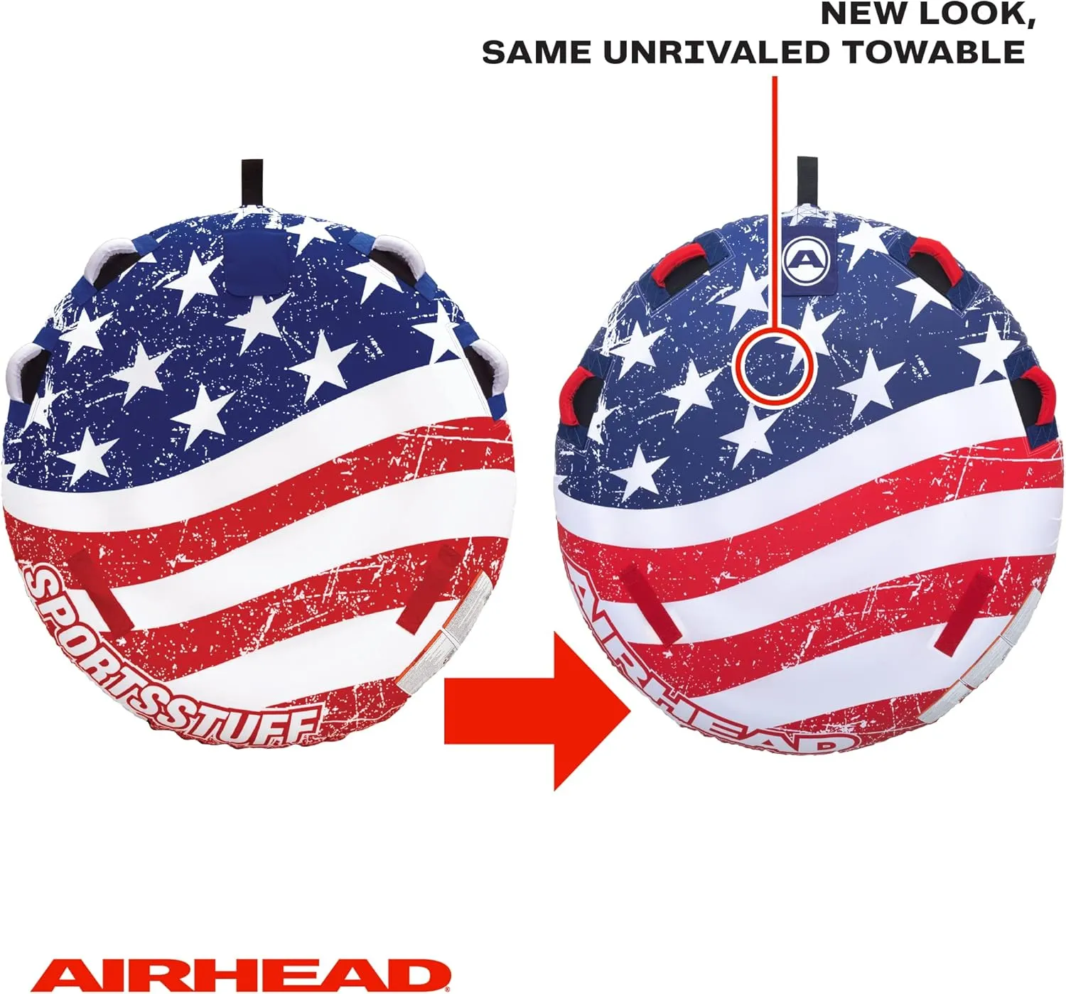 Sportsstuff Stars & Stripes | Towable Tube for Boating with 1-4 Rider Options