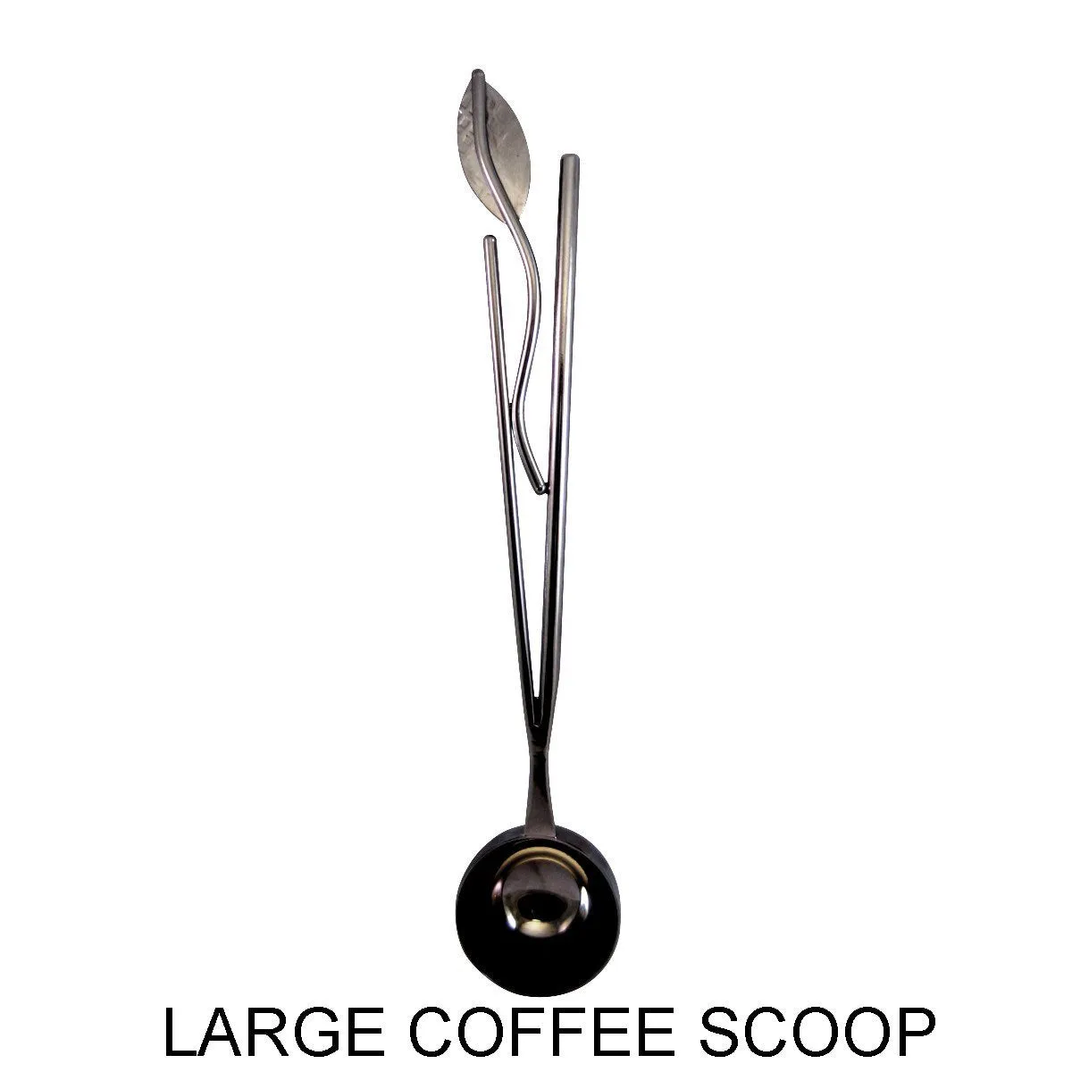 Stainless Steel Kitchen and Serving Utensils Three Piece Set Large Coffee Scoop Coffee Spoon and Honey Dipper by Metallic Evolution