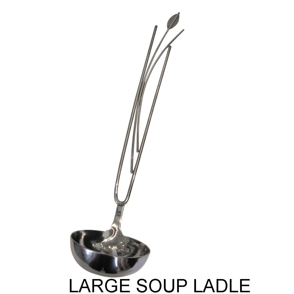 Stainless Steel Kitchen and Serving Utensils Three Piece Set Large Soup Ladle Small Soup Ladle and Sauce Ladle by Metallic Evolution