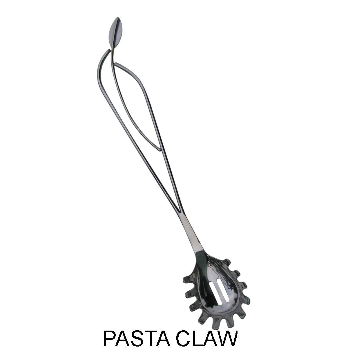 Stainless Steel Kitchen and Serving Utensils Three Piece Set Pasta Claw and Serving Fork Serving Spoon by Metallic Evolution