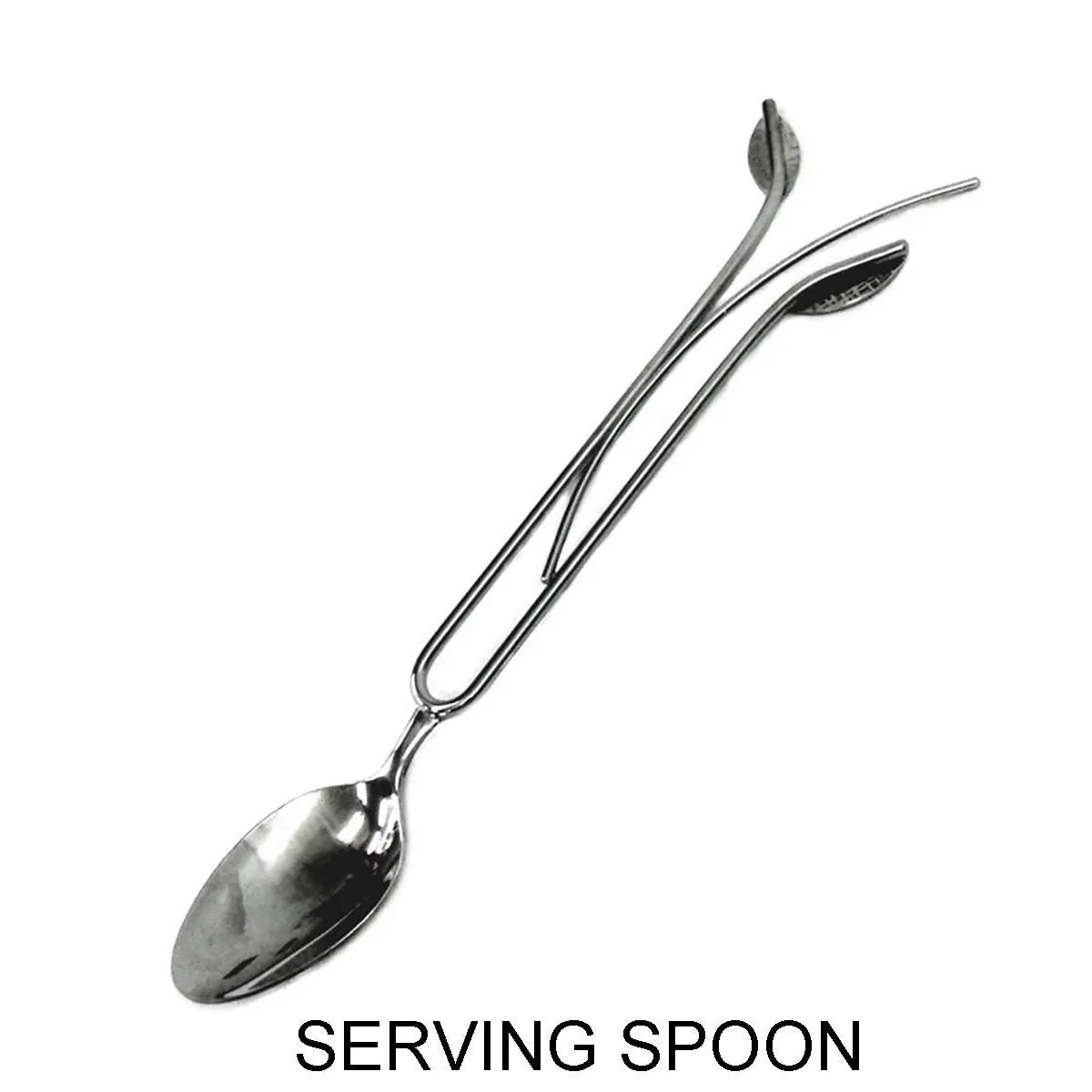 Stainless Steel Kitchen and Serving Utensils Three Piece Set Pasta Claw and Serving Fork Serving Spoon by Metallic Evolution