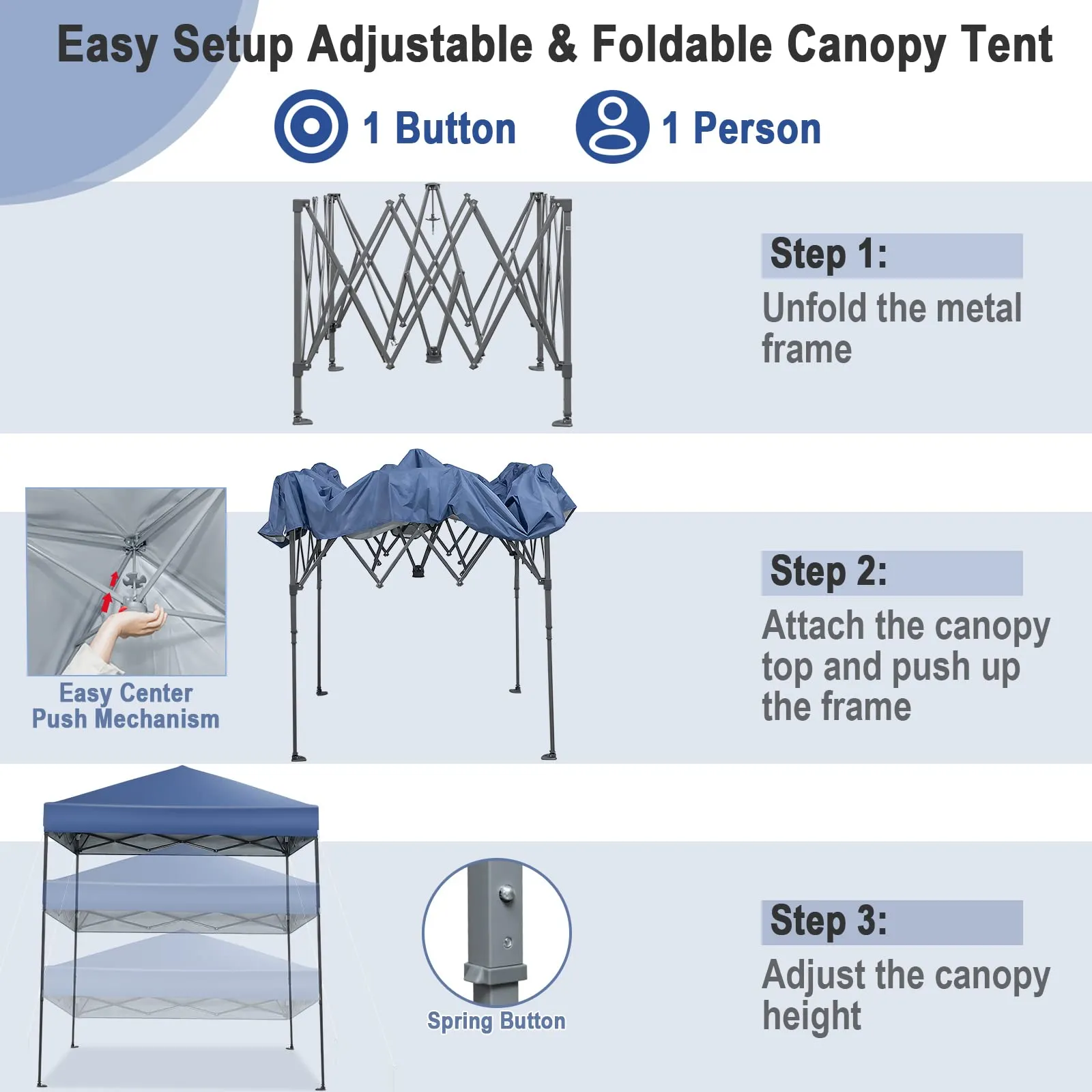 Tangkula 6.6 ft x 6.6 ft Outdoor Pop-up Instant Canopy Tent