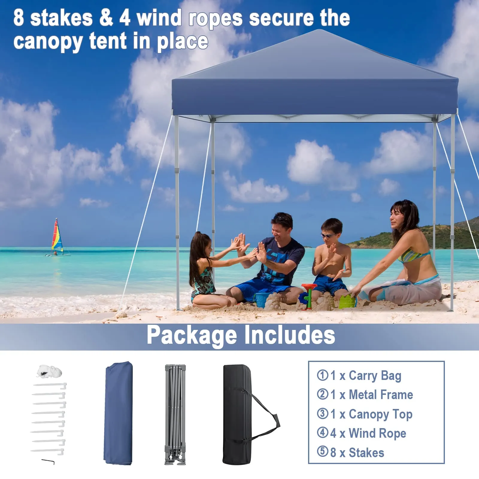 Tangkula 6.6 ft x 6.6 ft Outdoor Pop-up Instant Canopy Tent