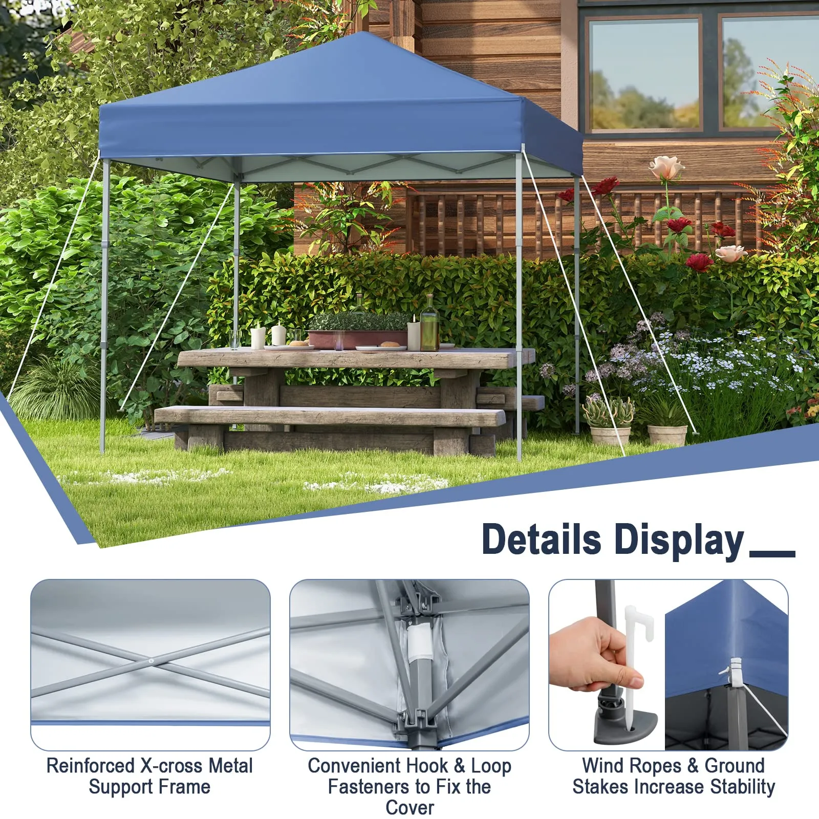 Tangkula 6.6 ft x 6.6 ft Outdoor Pop-up Instant Canopy Tent