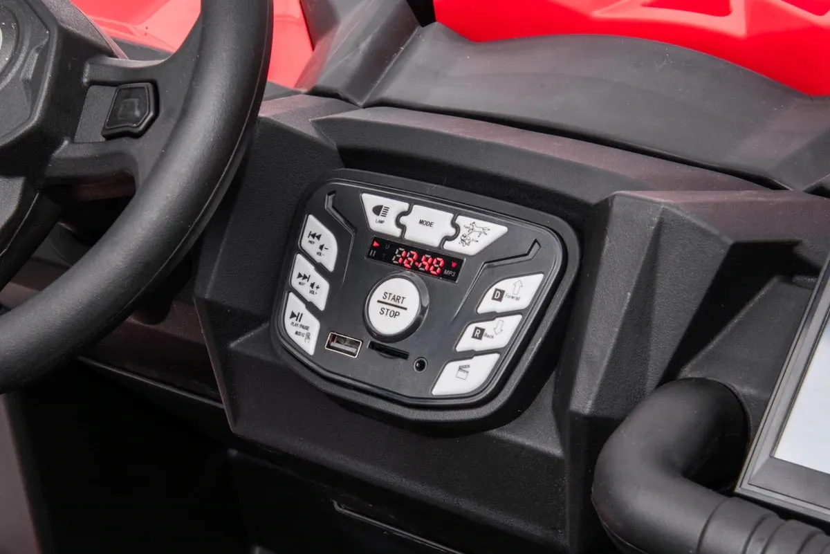 The 2025 | 24Volt UTV 2 Seater Ride on Upgraded | 4x4 | Leather Seat | Rubber Tires | Remote