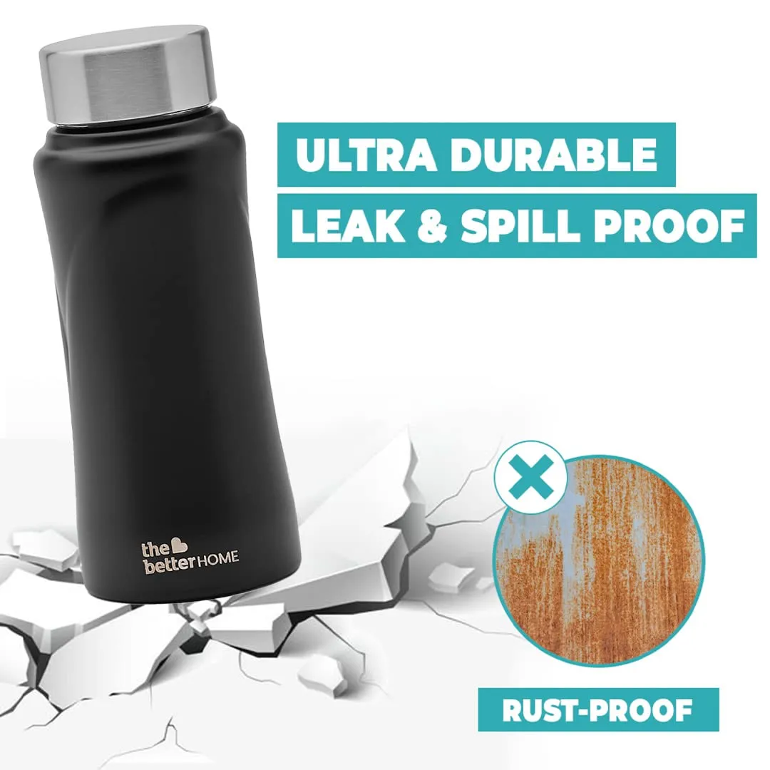 The Better Home Stainless Steel Water Bottle 500ml | Rust Proof, Light Weight & Durable 500ml Water Bottle | Stainless Steel Bottle for Kids & Adults | Steel Fridge Water Bottle | (Pack of 100)