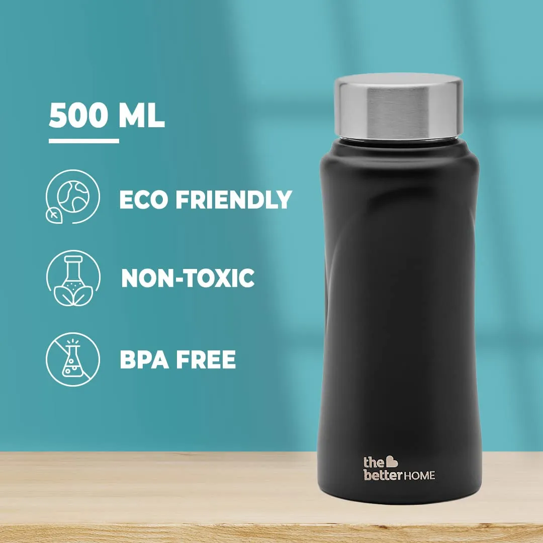 The Better Home Stainless Steel Water Bottle 500ml | Rust Proof, Light Weight & Durable 500ml Water Bottle | Stainless Steel Bottle for Kids & Adults | Steel Fridge Water Bottle | (Pack of 100)