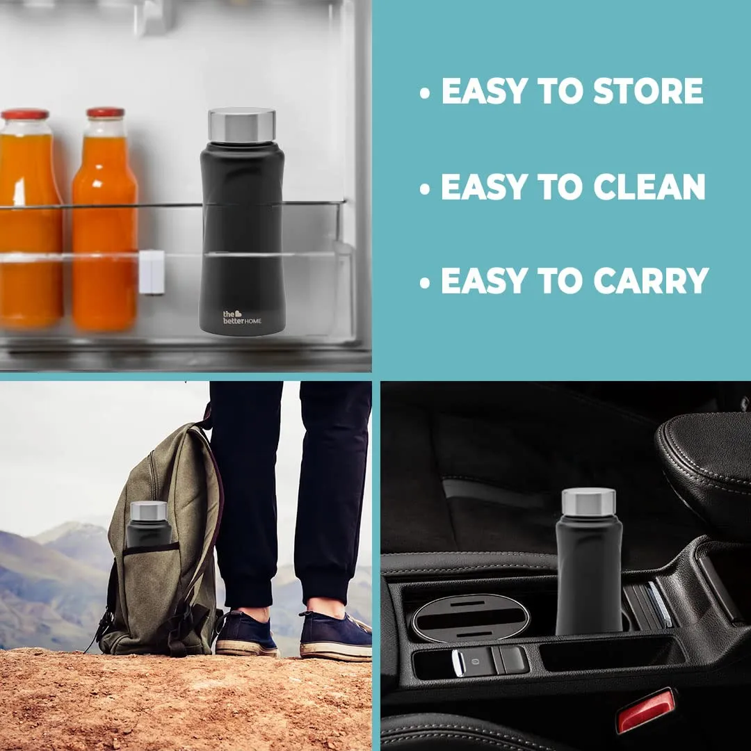 The Better Home Stainless Steel Water Bottle 500ml | Rust Proof, Light Weight & Durable 500ml Water Bottle | Stainless Steel Bottle for Kids & Adults | Steel Fridge Water Bottle | (Pack of 100)