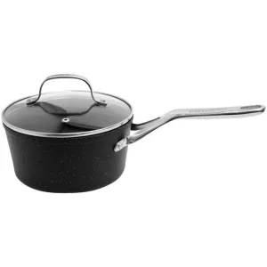 THE ROCK by Starfrit 060316-004-0000 THE ROCK by Starfrit Saucepan with Glass Lid & Stainless Steel Handles (3-Quart)