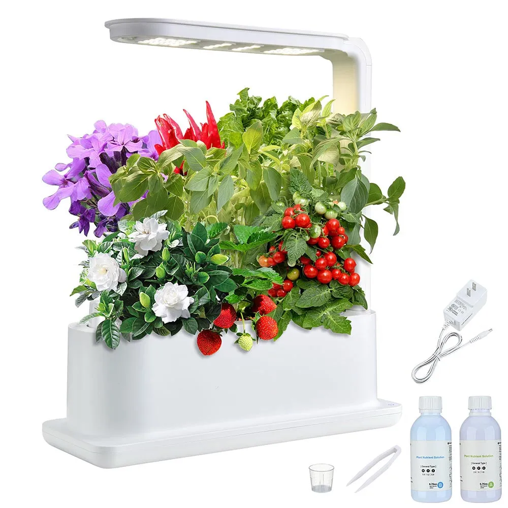 TheLAShop Countertop Hydroponic Kit with LED Grow Lights 3 Seed Pods
