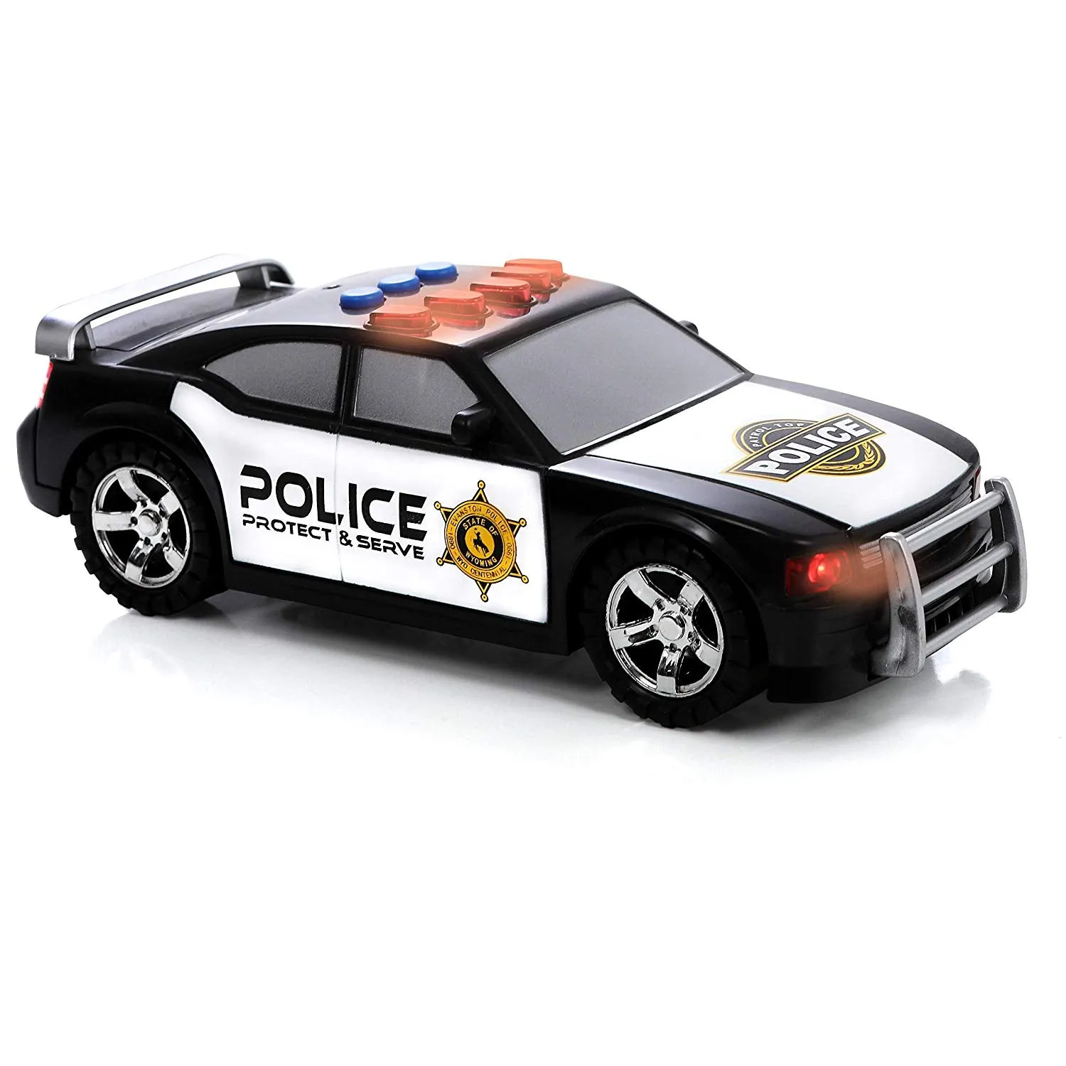 Top Right Toys Emergency Vehicles - Ambulance, Fire Truck and Police car, 3 pc Set with Lights and Sirens