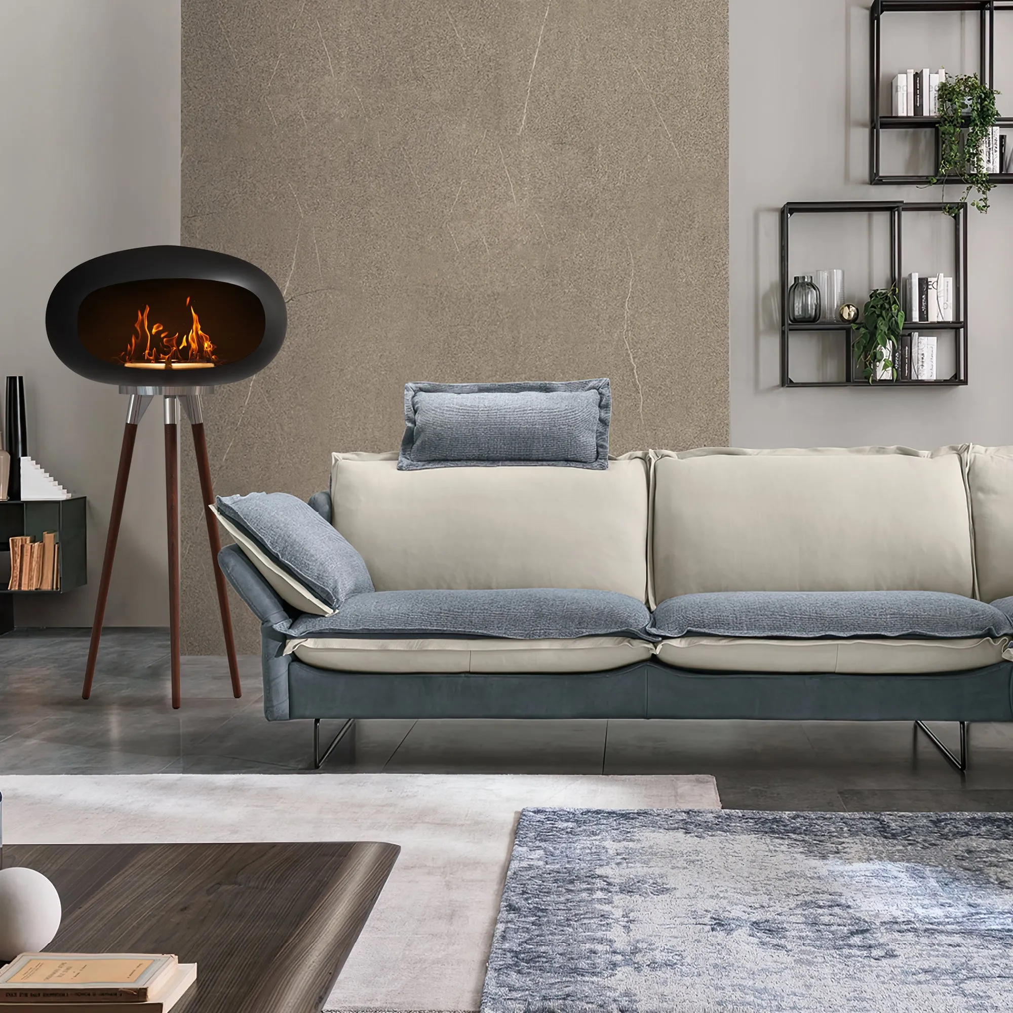 Tripod Indoor   Outdoor Ethanol Fireplace