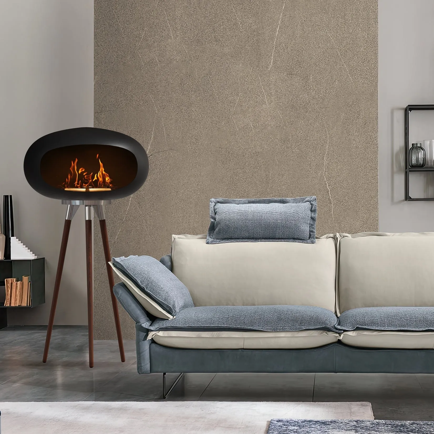 Tripod Indoor   Outdoor Ethanol Fireplace