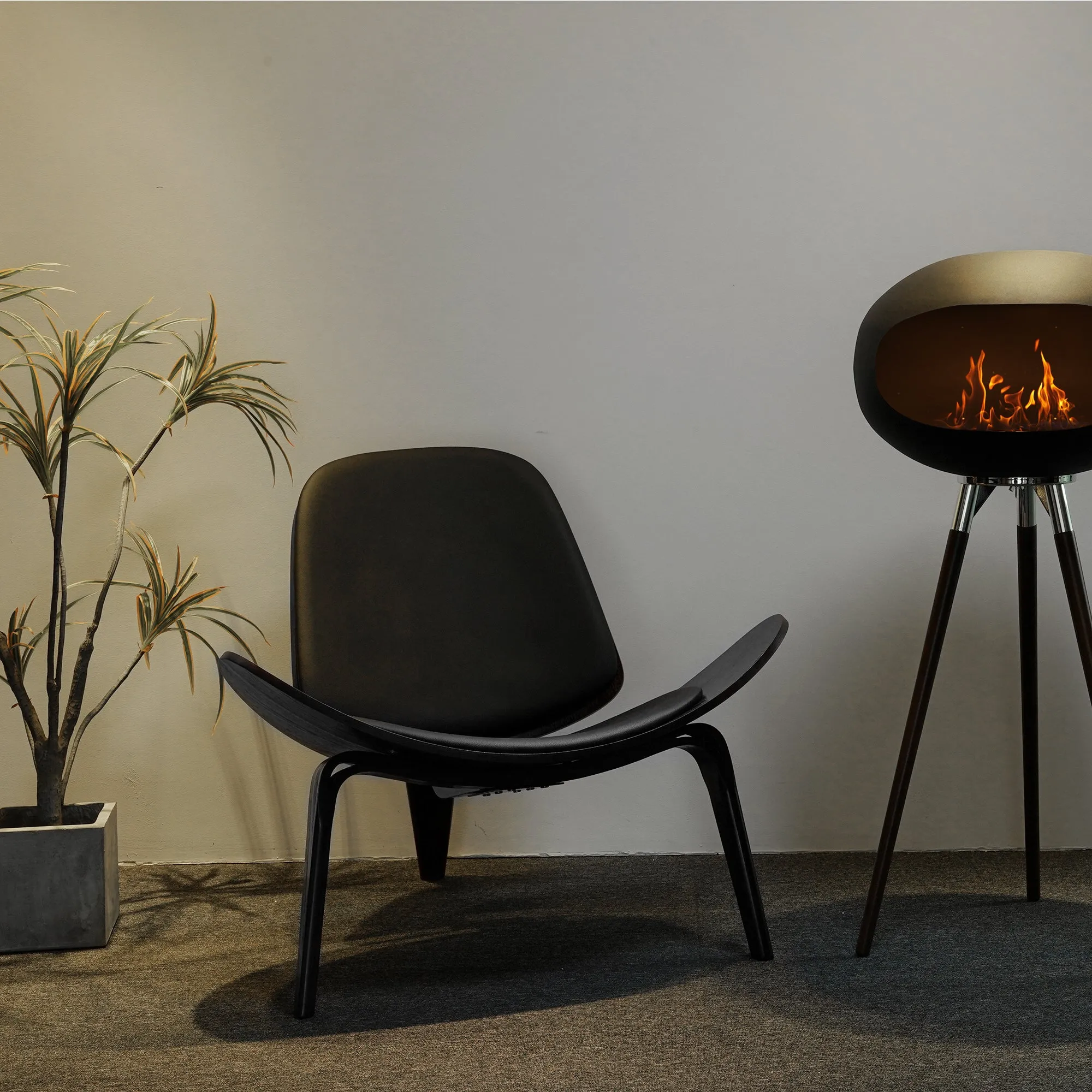 Tripod Indoor   Outdoor Ethanol Fireplace