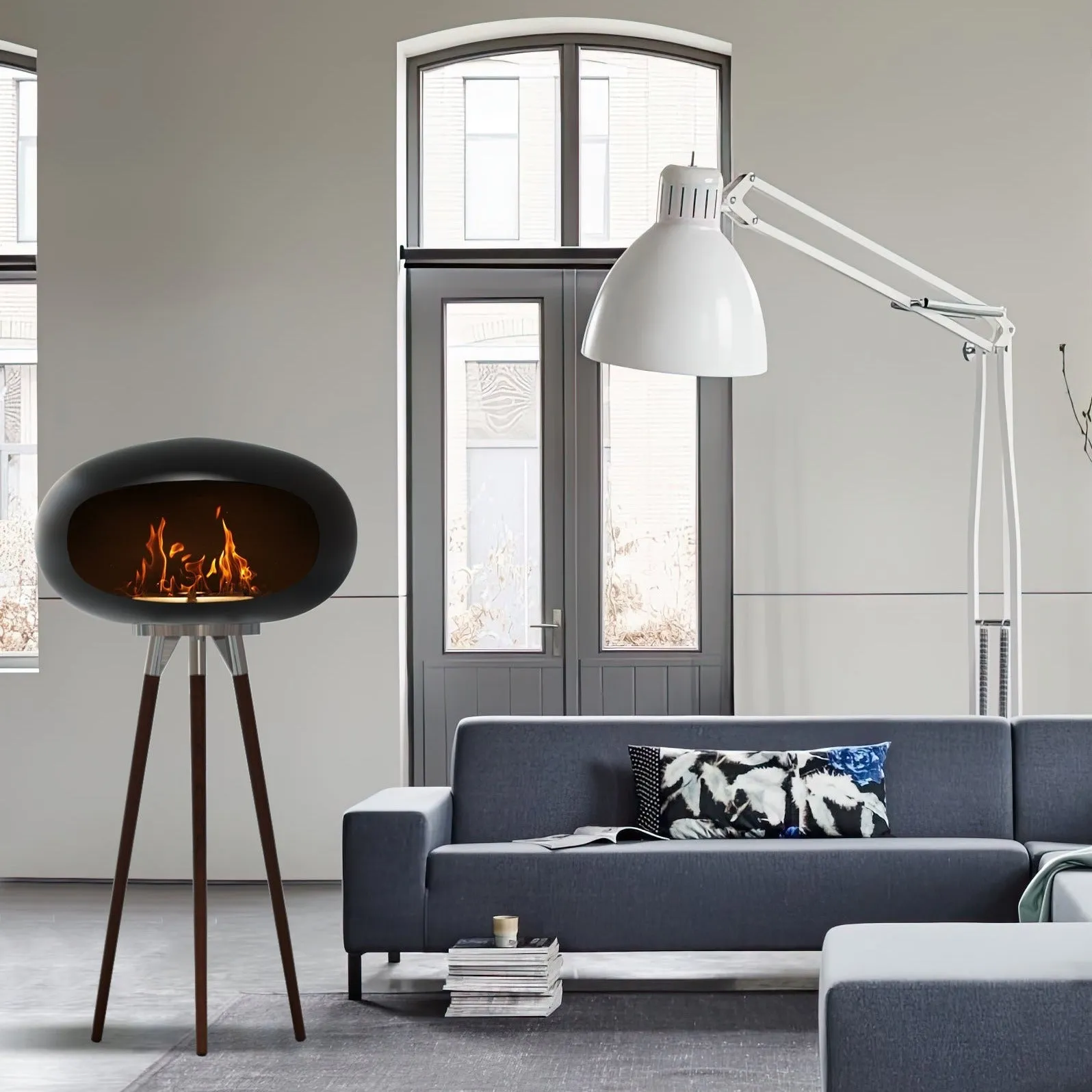 Tripod Indoor   Outdoor Ethanol Fireplace