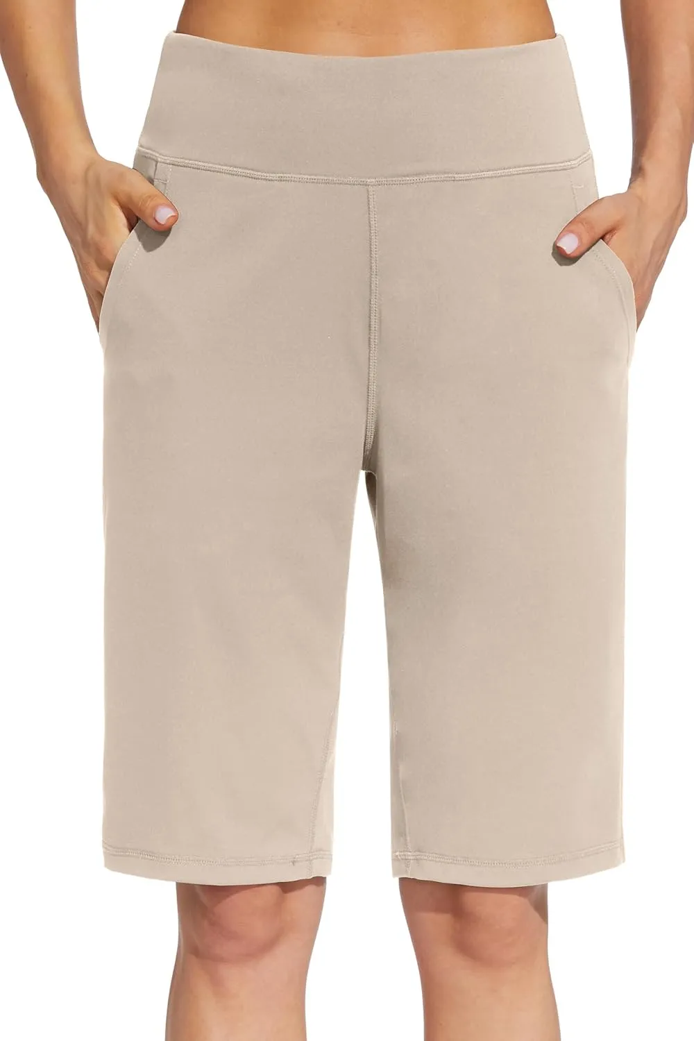 Women Long Shorts 12" Knee Length Casual Workout Athletic Swim Board Bermuda Shorts