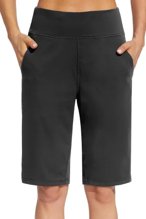 Women Long Shorts 12" Knee Length Casual Workout Athletic Swim Board Bermuda Shorts