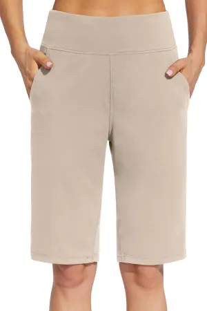 Women Long Shorts 12" Knee Length Casual Workout Athletic Swim Board Bermuda Shorts