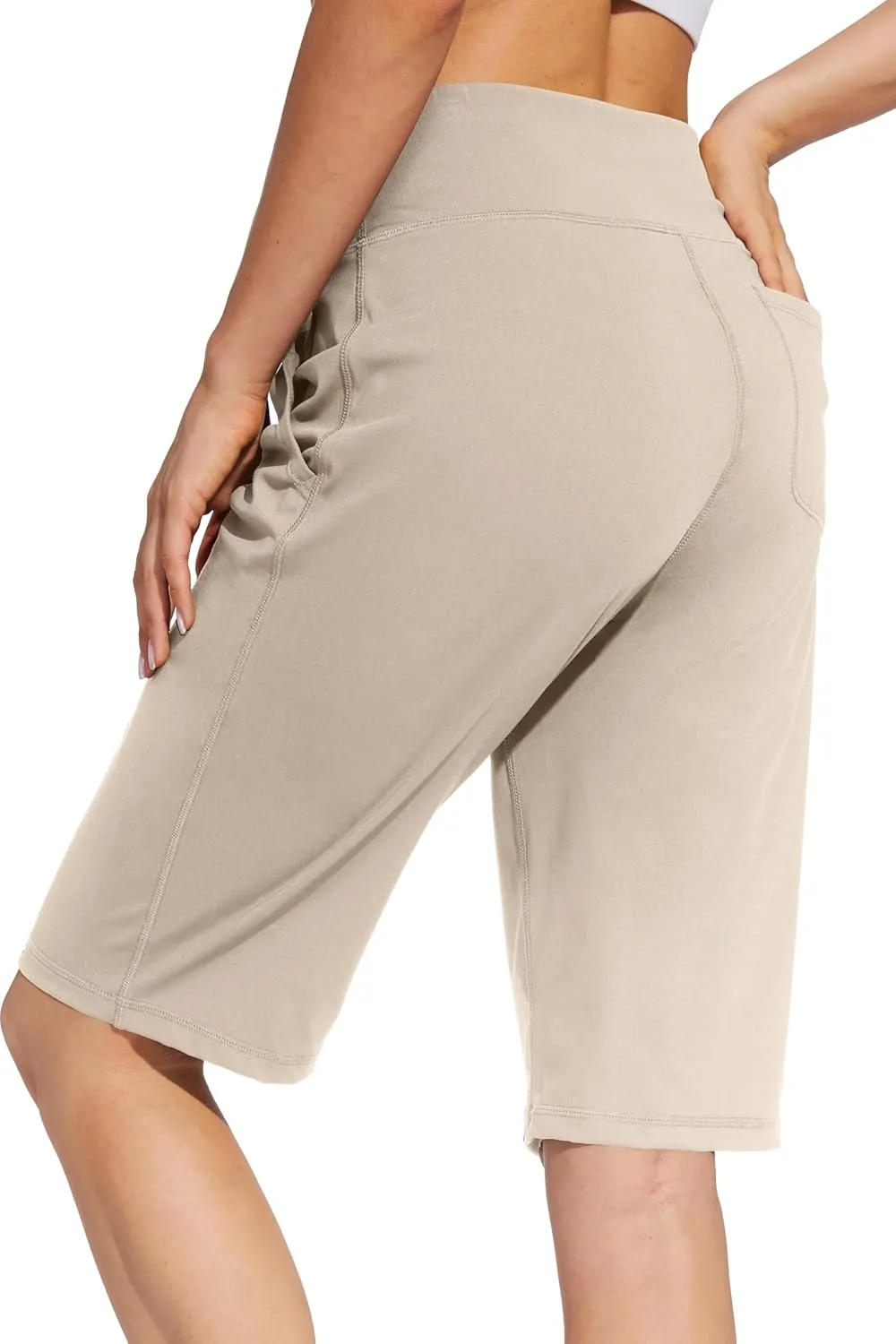 Women Long Shorts 12" Knee Length Casual Workout Athletic Swim Board Bermuda Shorts