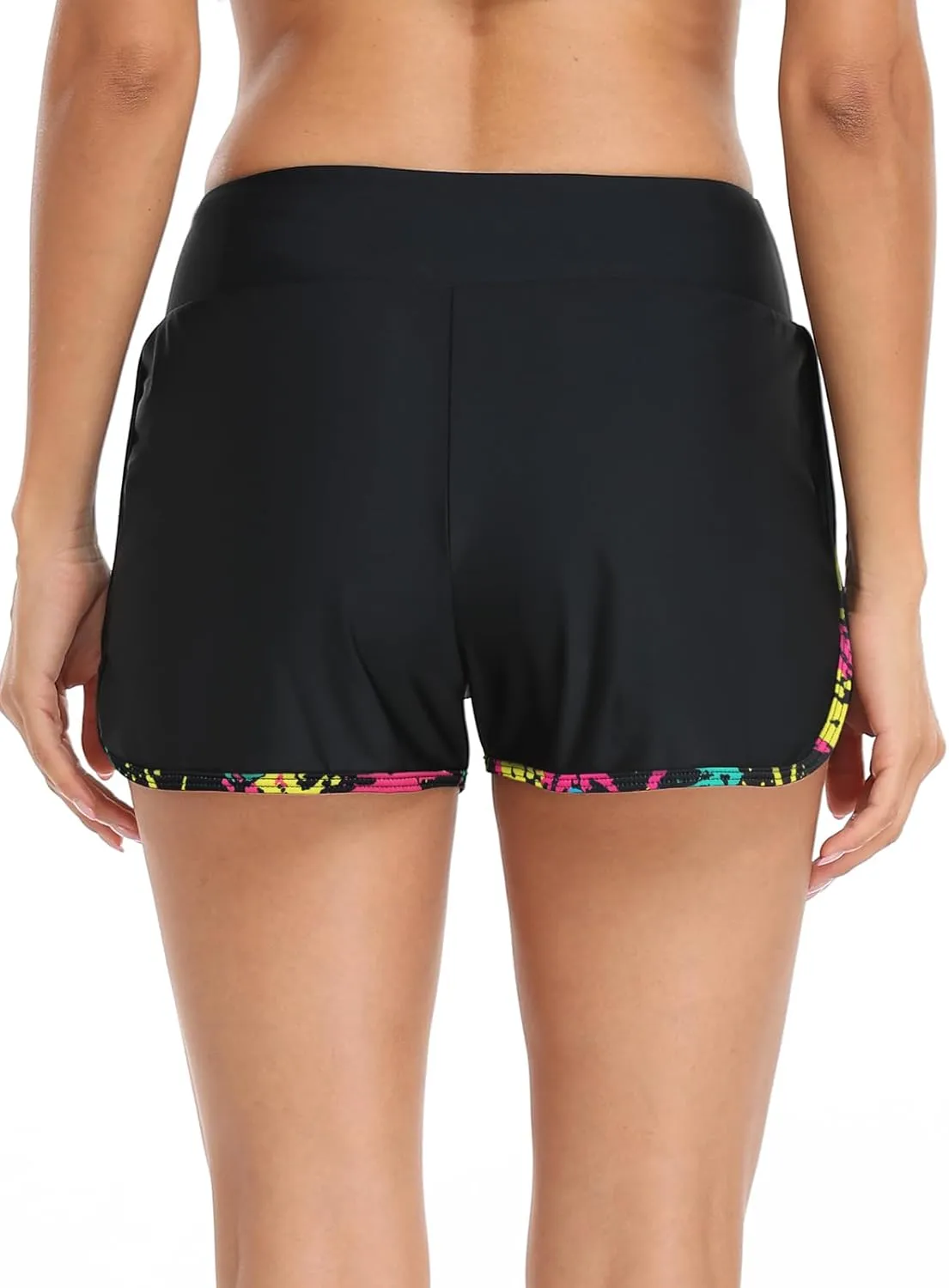 Women's High Waisted Swim Board Shorts Swimsuit Quick Dry Beach Shorts for Women with Liner