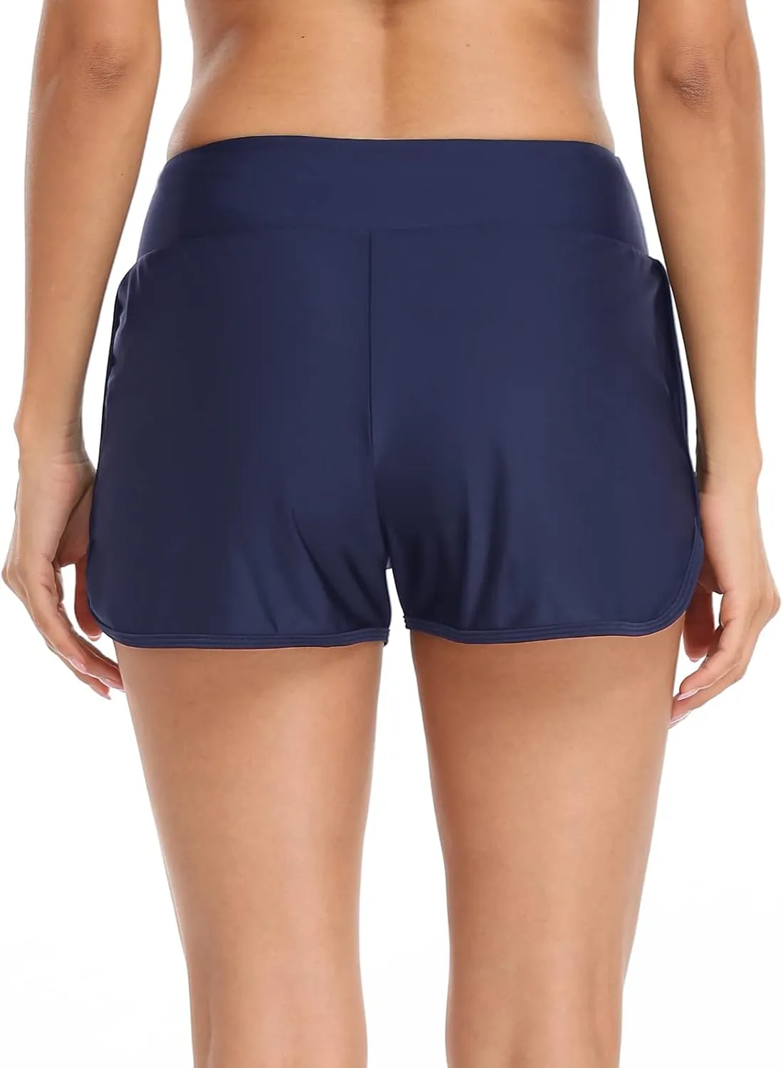 Women's High Waisted Swim Board Shorts Swimsuit Quick Dry Beach Shorts for Women with Liner