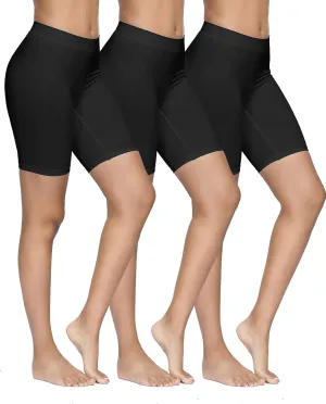 YADIFEN 3 Pack Slip Shorts for Under Dresses Seamless Anti Chafing Underwear Shaping Boyshort Smooth Panties for Women