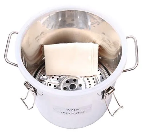 YUEWO 2 Pots Stainless Steel Still 5Gal/20Liters Water Alcohol Distiller Home Brew Kit Wine Making Supplies for DIY Brandy Whisky Vodka Distilled Water, Silver